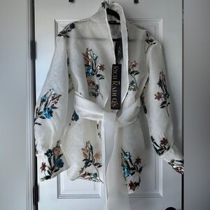 Rich Radi Q’S Silk floral sequin blouse